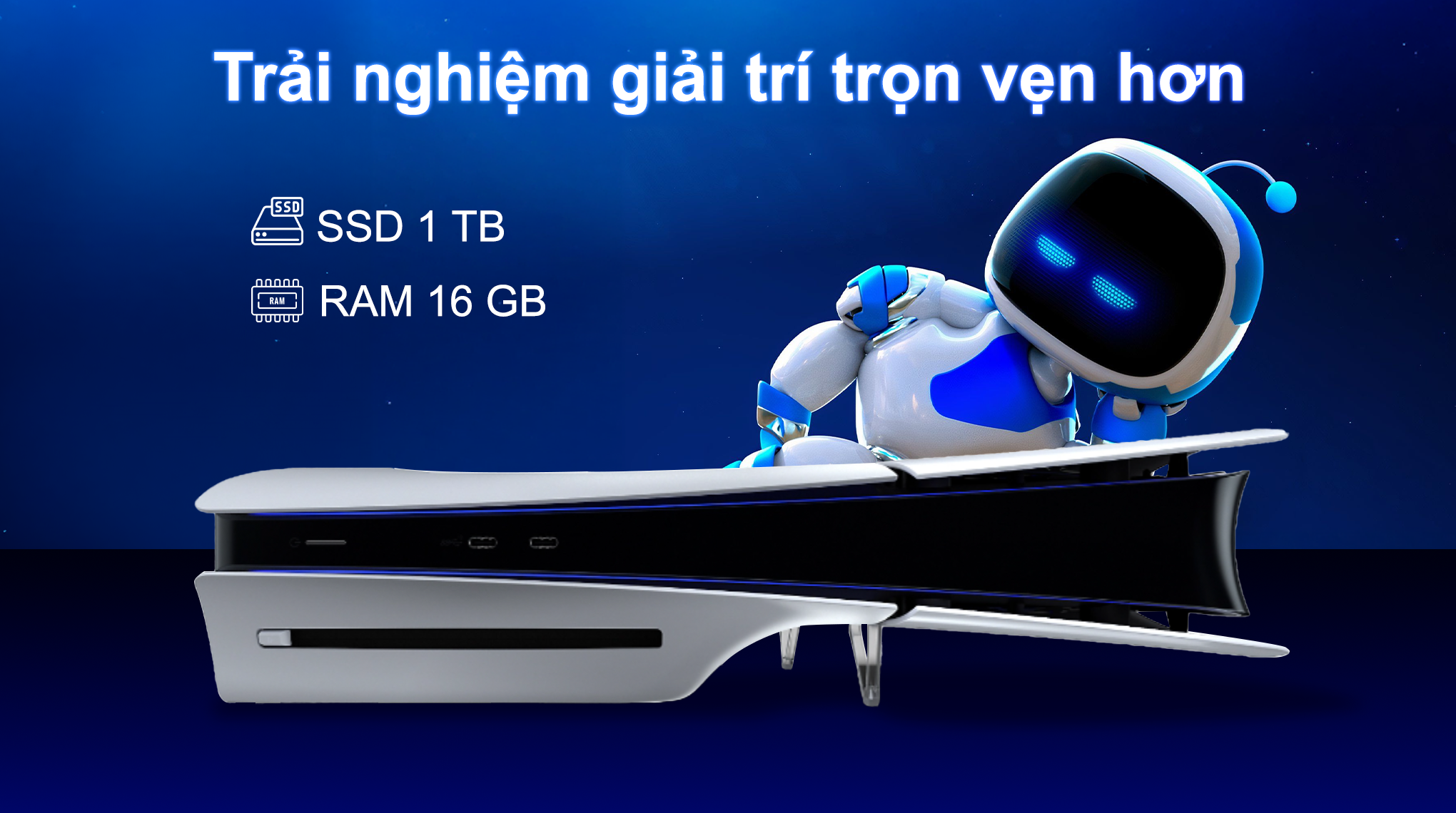 Máy chơi game Sony PlayStation 5 Slim ASIA-00479 2 tay cầm