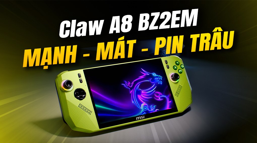Máy chơi game MSI Claw BZ2EM-009VN Ryzen Z2 Extreme (24GB/1TB/120Hz/Win11)