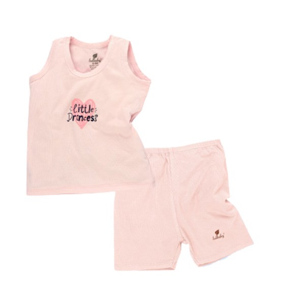 Bộ sát nách bé gái Lullaby NH312M màu vàng - AVAKids.com