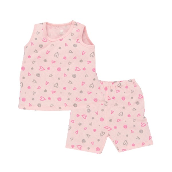 Bộ sát nách bé gái Lullaby NH326M màu trắng - AVAKids.com