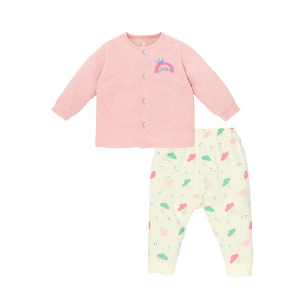 Bộ tay dài bé gái Lullaby NH309M màu hồng - be - AVAKids.com