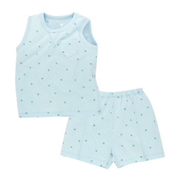 Bộ sát nách bé trai Lullaby NH327M màu xanh - AVAKids.com