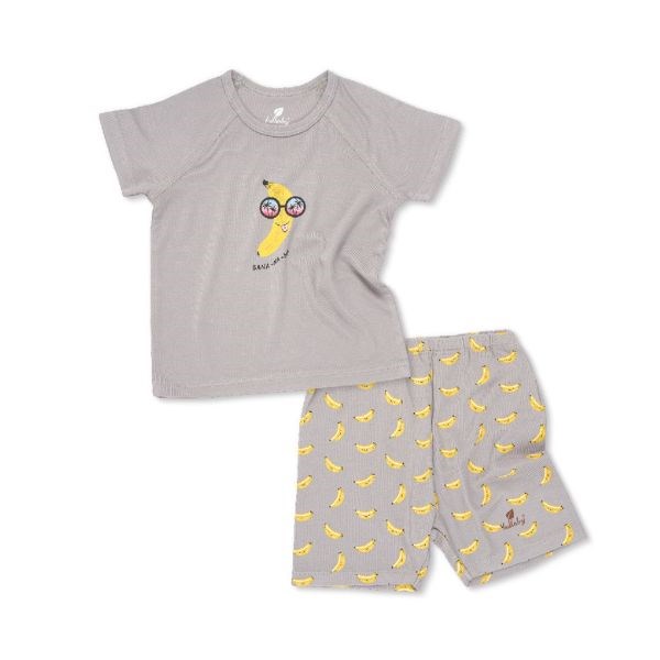 Bộ tay ngắn bé trai Lullaby NH382M màu nâu sữa chính hãng, giá tốt - AVAKids.com