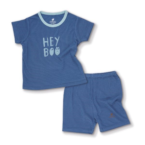 Bộ tay ngắn bé trai Lullaby NH484M màu xanh dương 3