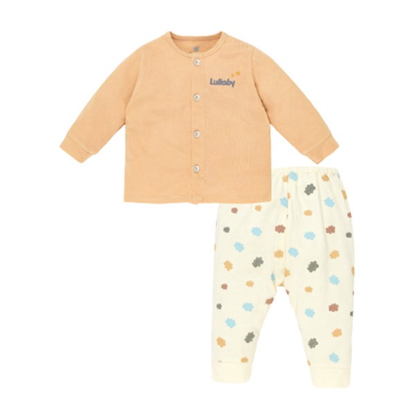 Bộ cài giữa dài tay Lullaby NH309M nâu sữa chính hãng - AVAKids.com