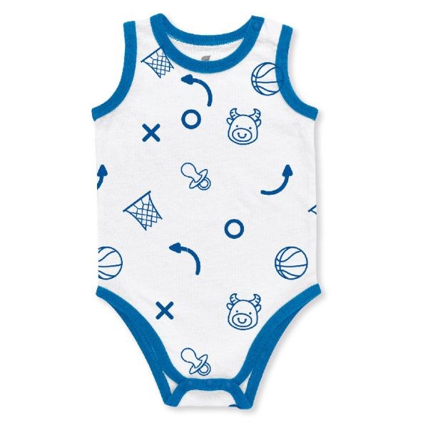 Bodysuit Bé Trai Lullaby Hnb302M Màu Trắng - Xanh Dương