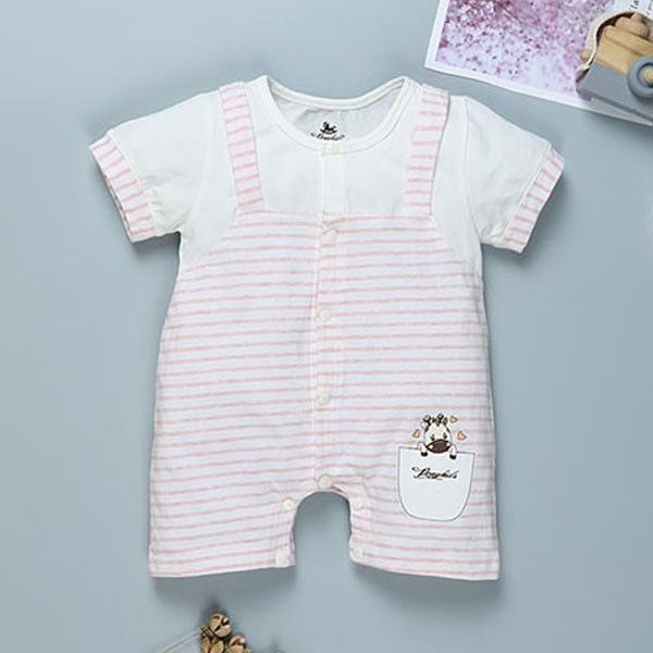 Bodysuit Bé Trai Pony Kids Kẻ Ngang Màu Cam