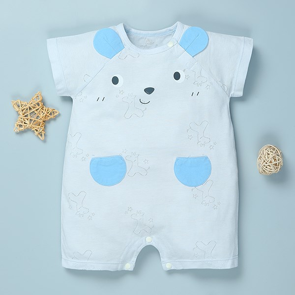 Bodysuit Bé Trai Pony Kids In Gấu Màu Xanh Dương