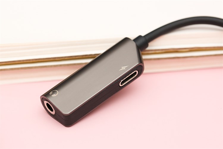 Cáp chuyển đổi 2 cổng lightning sang 3.5mm Xmobile TS-E123 Xám Màu Xám