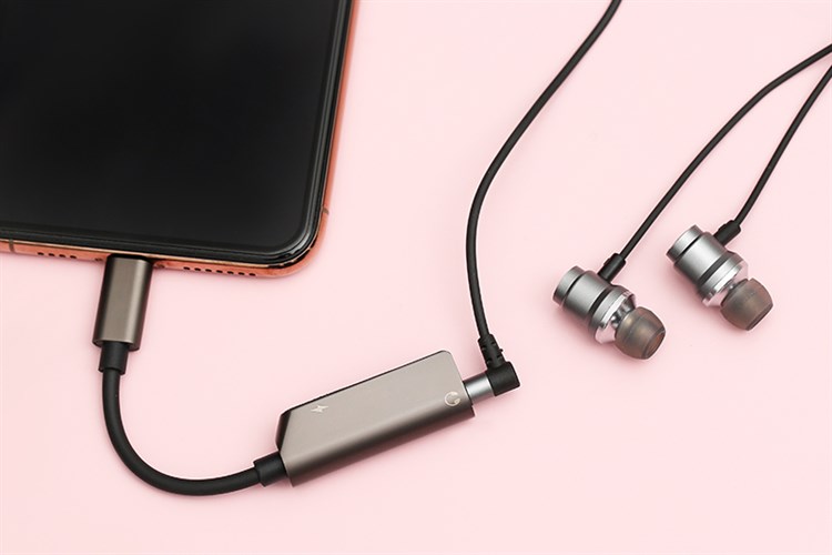 Cáp chuyển đổi 2 cổng lightning sang 3.5mm Xmobile TS-E123 Xám Màu Xám