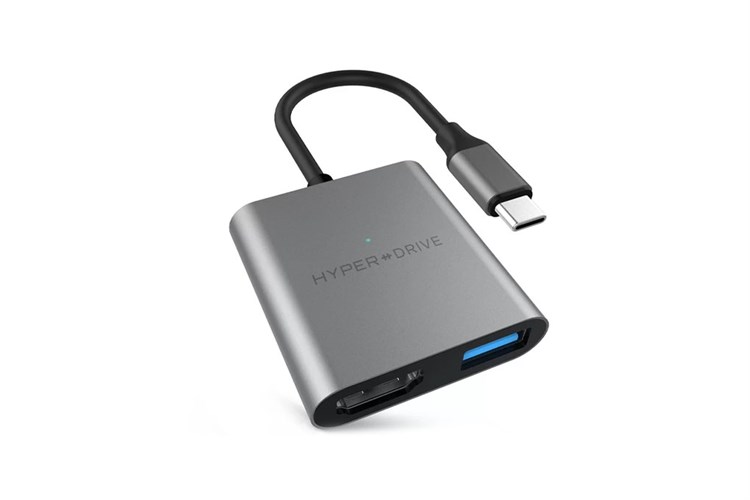 Adapter chuyển đổi Type C 3 in 1 HyperDrive HD259A Màu Xám