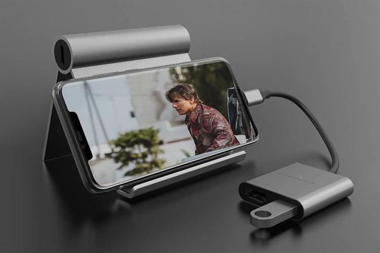 Adapter chuyển đổi Type C 3 in 1 HyperDrive HD259A Màu Xám