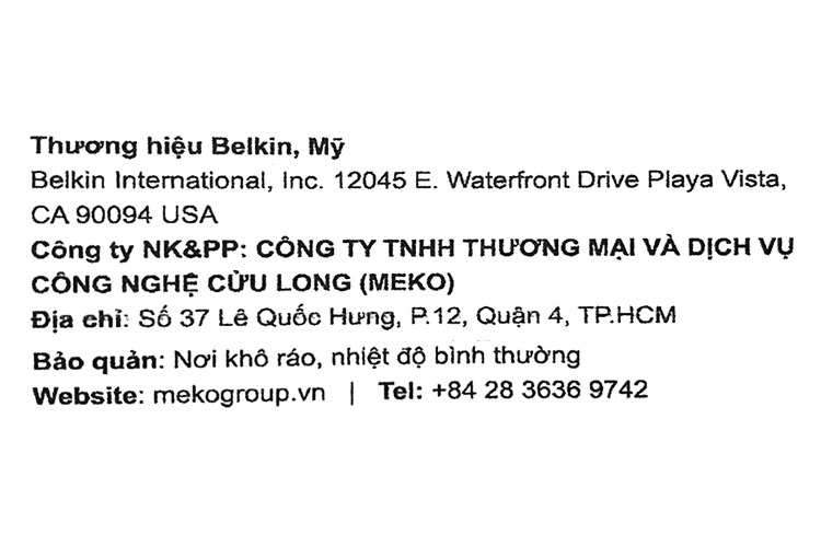 Adapter chuyển đổi Type C - Gigabit Ethernet Belkin INC001 Màu Đen