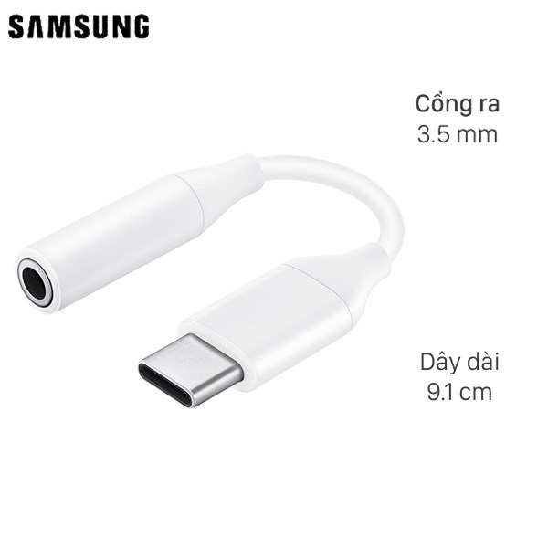 Cáp chuyển đổi Type C sang 3.5mm Samsung EE-UC10JUW Trắng