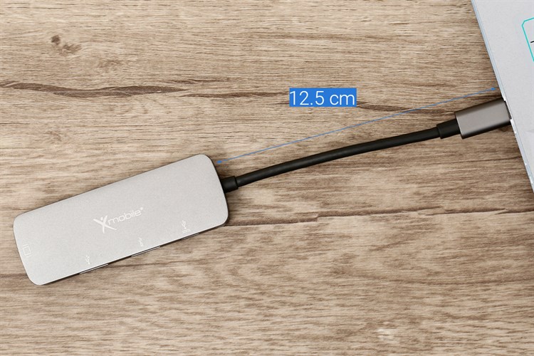 Adapter chuyển đổi Type C 4 in 1 Xmobile DS122F Màu Xám