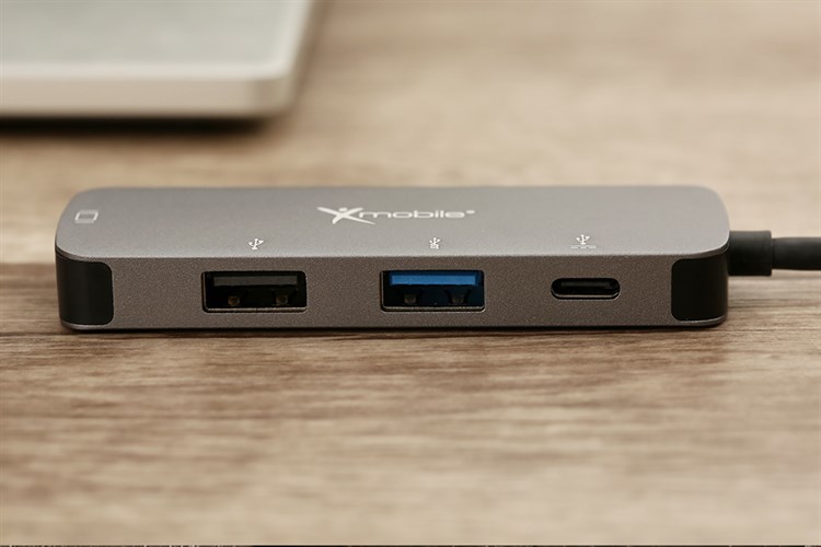 Adapter chuyển đổi Type C 4 in 1 Xmobile DS122F Màu Xám