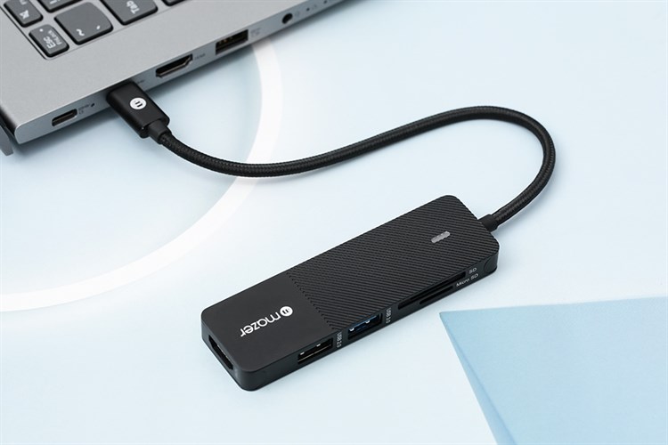 Adapter chuyển đổi USB C 5 in 1 Mazer UC2MULTI7001C Màu Đen