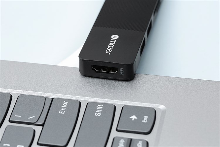Adapter chuyển đổi USB C 5 in 1 Mazer UC2MULTI7001C Màu Đen