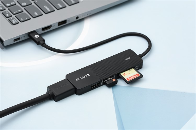 Adapter chuyển đổi USB C 5 in 1 Mazer UC2MULTI7001C Màu Đen