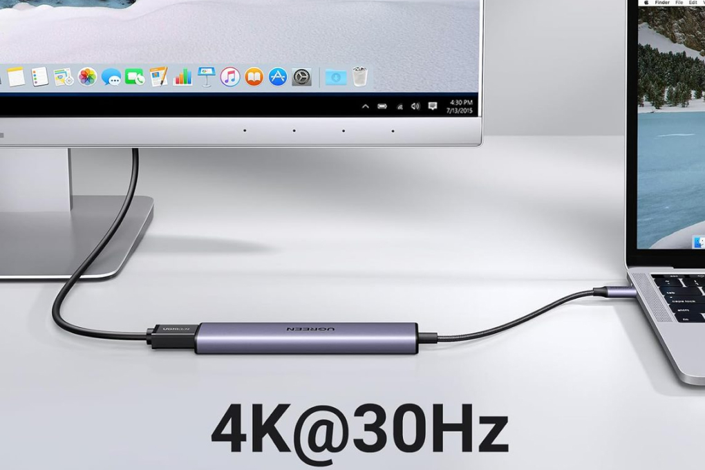 Adapter chuyển đổi Type C 5 in 1 Ugreen 15495 Màu Đen