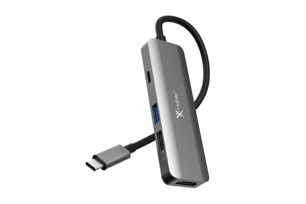 Adapter chuyển đổi Type C 4 in 1 Xmobile DS606H Màu Xám