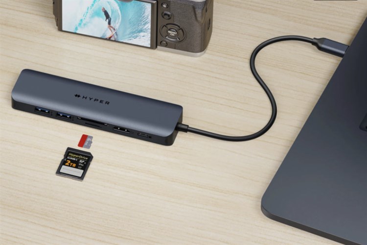 Adapter chuyển đổi Type C 7 in 1 HyperDrive Next HD4003