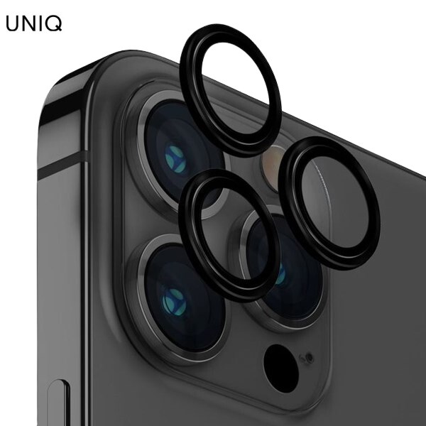 Miếng dán camera iPhone 15 Pro Max OPTIX ALUMINIUM UNIQ