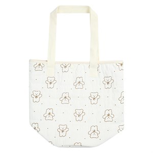 Túi bỉm sữa Bessla gấu nơ chấm bi