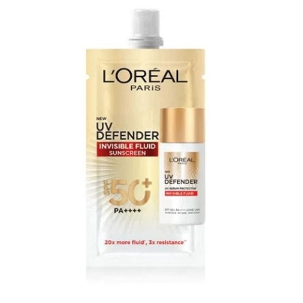 Kem Chống Nắng L'Oreal Uv Defender Invisible Fluid SPF50+ gói 5,5ml
