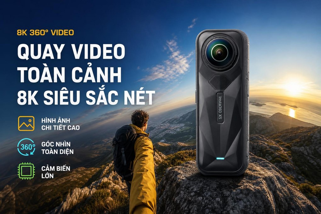 Camera hành trình Insta360 X5 Essentials Bundle