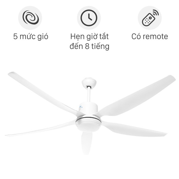 Quạt trần AC 5 cánh DC inverter ACF03D665 50W