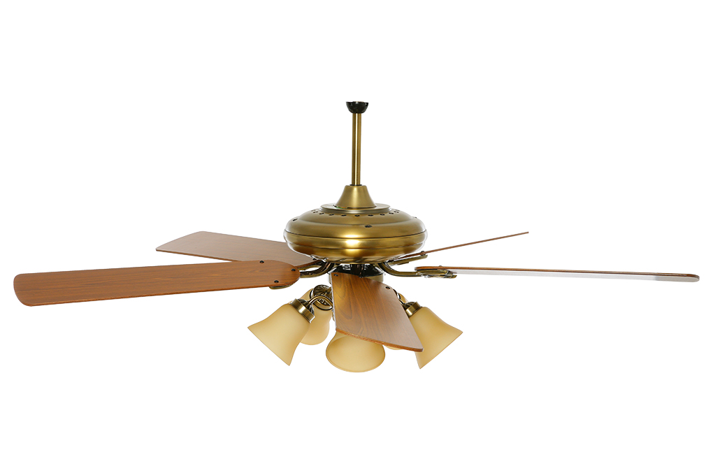 Quạt trần Mr.Vu 5 cánh Lotus 100W Màu Nâu