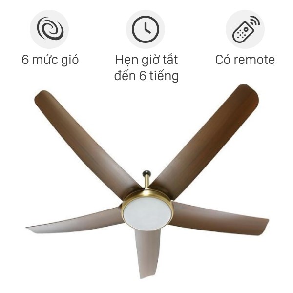 Quạt trần Mr.Vu 5 cánh Hero 50W