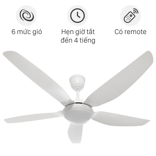 Quạt Trần Đèn Kangaroo KG722DC 5 Cánh Hiện Đại