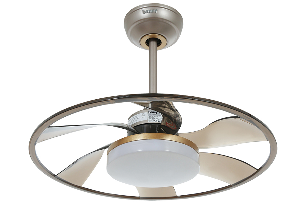 Quạt trần Benny 6 cánh XUFO22T 18W Nâu Màu Nâu