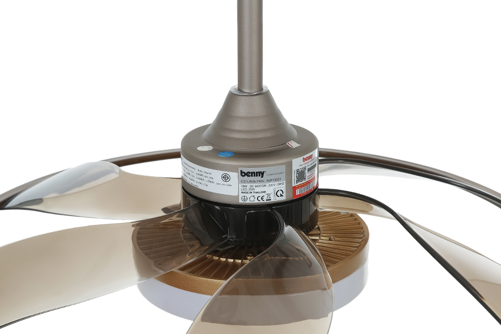 Quạt trần Benny 6 cánh XUFO22T 18W Nâu Màu Nâu