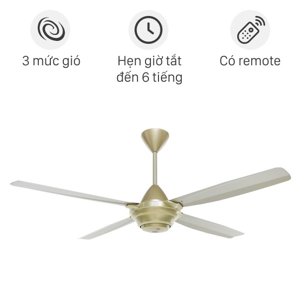 Quạt trần KDK 4 cánh M56XR(GD) 59W