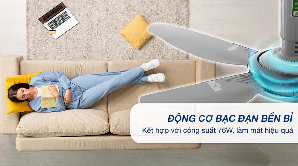 Quạt trần KDK 5 cánh Z60WS(GY) 76W