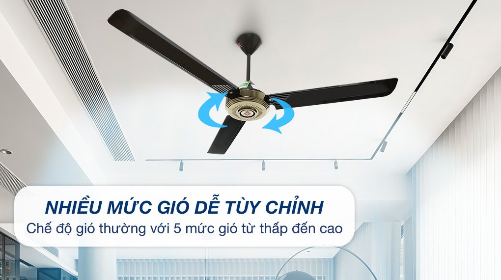 Quạt trần KDK 3 cánh N56YG(BB) 75W