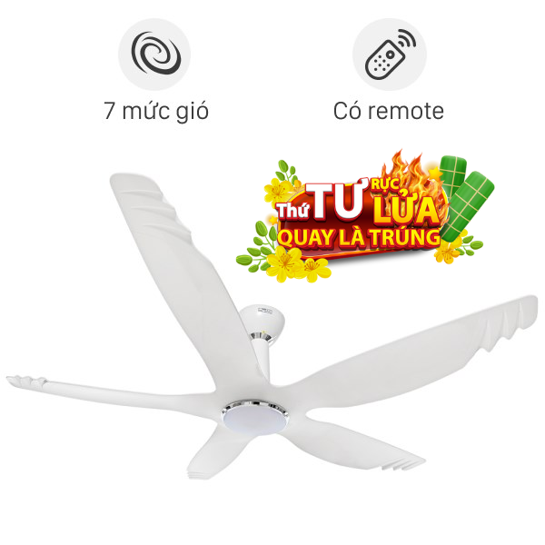 Quạt trần AC 5 cánh DC inverter ACF04D605 50W