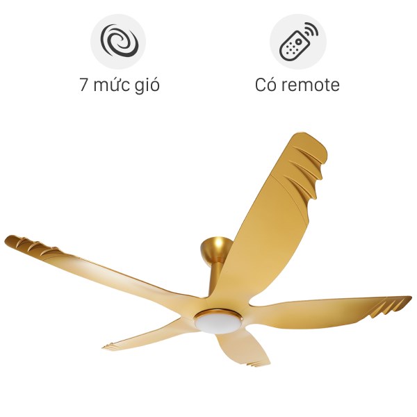 Quạt trần AC 5 cánh DC inverter ACF04D605 50W Vàng
