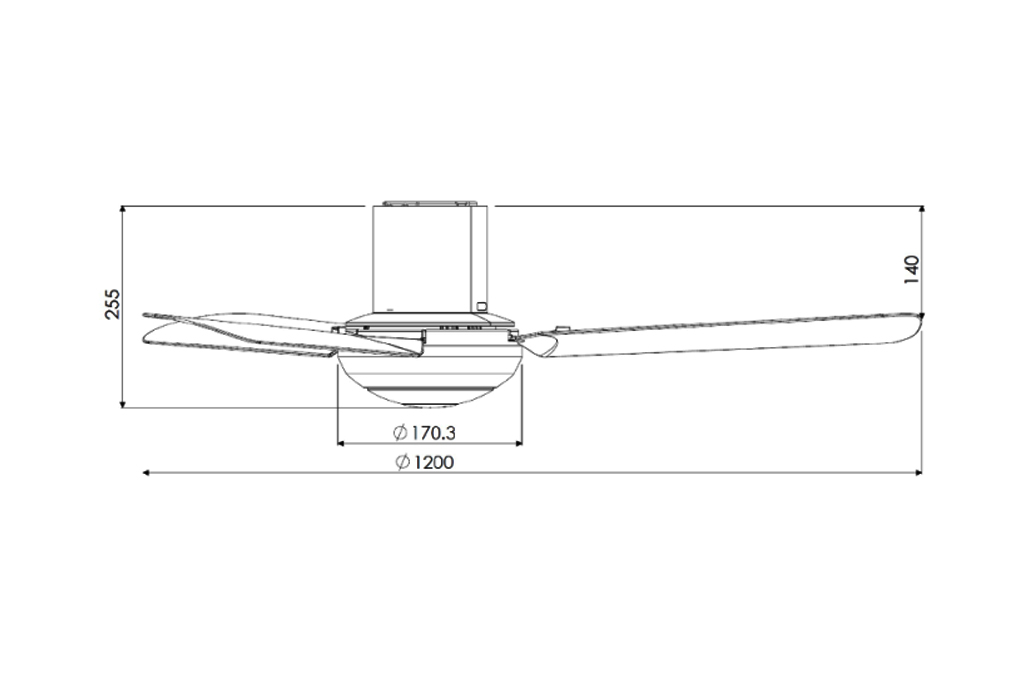 Quạt trần Panasonic 3 cánh F-48CZL 55W Màu Bạc