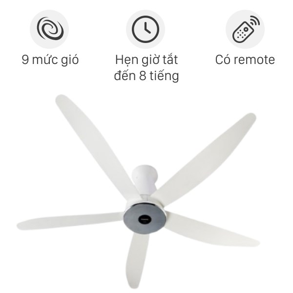 Quạt trần Panasonic 5 cánh F-60XDN-W 37W