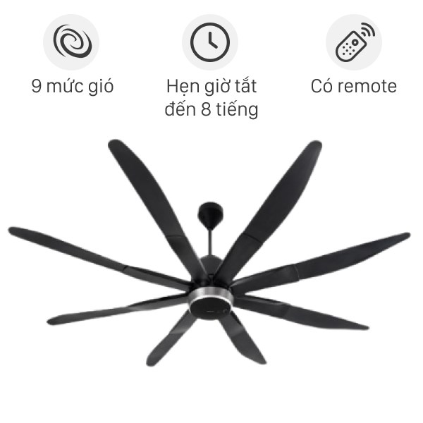 Quạt trần Panasonic F-80ZBR 8 cánh, 79 inches, 57W
