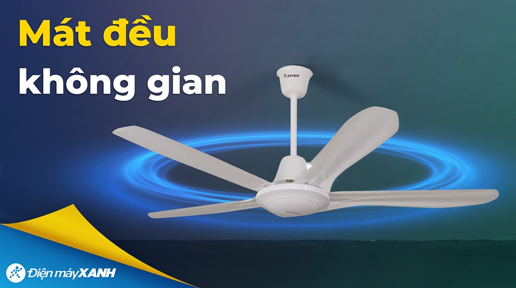 Quạt trần Rapido 5 cánh RCF-5W 100W