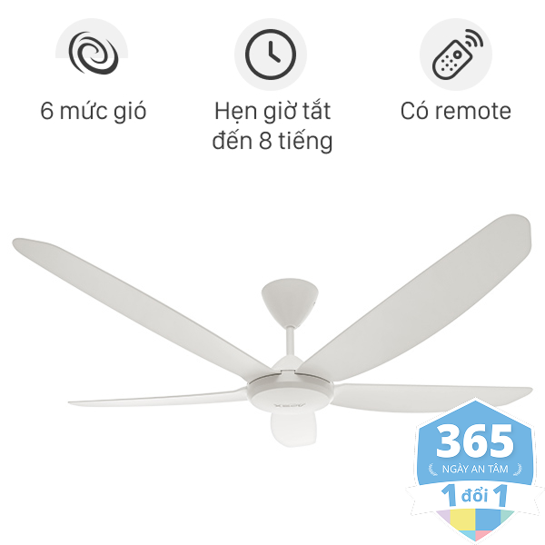 Quạt trần Sunhouse 5 cánh APF7668W 60W