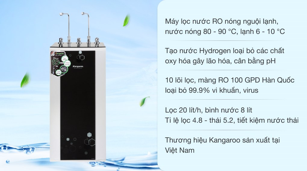 Máy lọc nước RO Kangaroo KG10A4 VTU 10 lõi