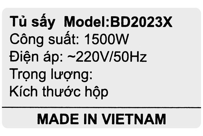 Tủ sấy quần áo Benny 15 kg BD2023X - Xanh Màu Xanh