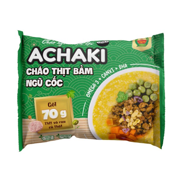 Cháo ăn liền Achaki vị thịt bằm, ngũ cốc gói 105g (từ 1 tuổi) - AVAKids.com