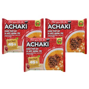 Combo 3 gói cháo ăn liền Achaki vị thịt bò, cà rốt và khoai tây